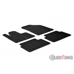 Original Gledring Passform Fußmatten Gummimatten 4 Tlg.+Fixing - Citroen C5 2008->